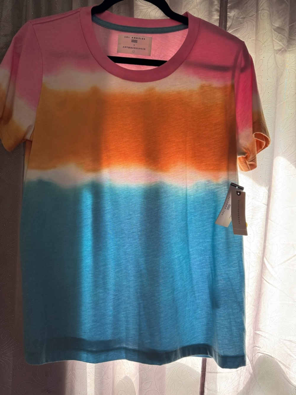 Sol Angeles Short-Sleeve Tee in Pink, Teal & Orange